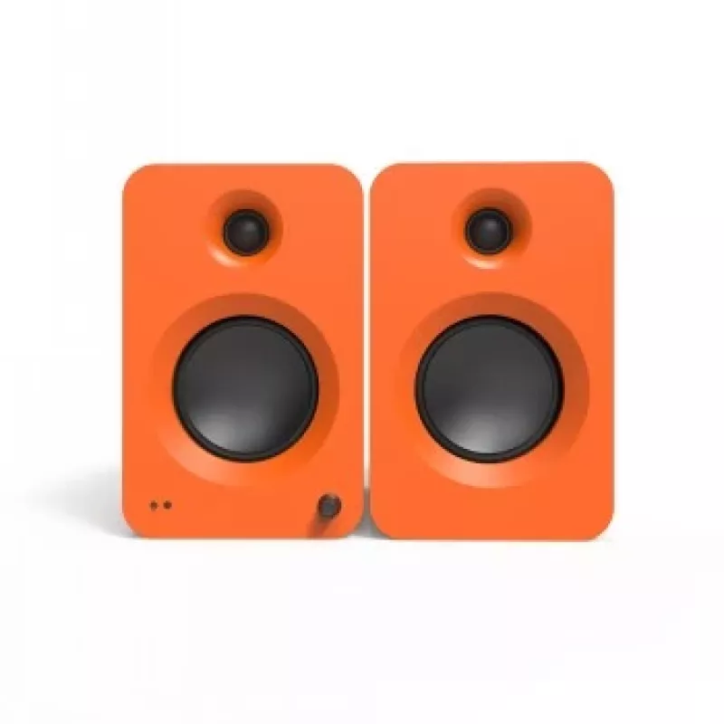 Kanto Audio 200W Aktiv-Bücherregallautsprecher mit HDMI Arc, USB-C und Bluetooth 5.3 – Matten-Orange, Paar (inkl. Typ-C-Netzkabel)