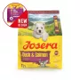 Trockenfutter für Hunde JOSERA Mini Junior Duck & Salmon 900 g — für Welpen kleiner Rassen, Protein 29%, Fett 18%