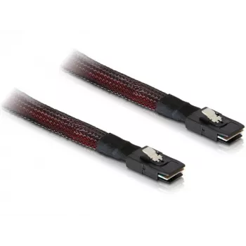 SAS-Kabel DeLOCK 83073 0,1 m Schwarz Rot
