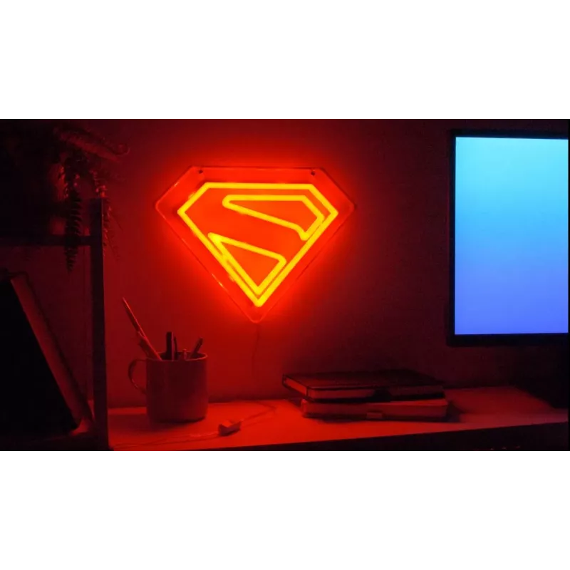 Wandmontage LED-Neonlicht Paladone Superman PP14478SMTVN, dekoratives Wandschild