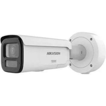 IP-Bullet-Kamera Hikvision Pro Series ColorVu 4 MP motorisiertes Varifokalobjektiv 2,8–12 mm, 1/1,8 Zoll CMOS, kabelgebunden, Innen-/Außenbereich, Weiß
