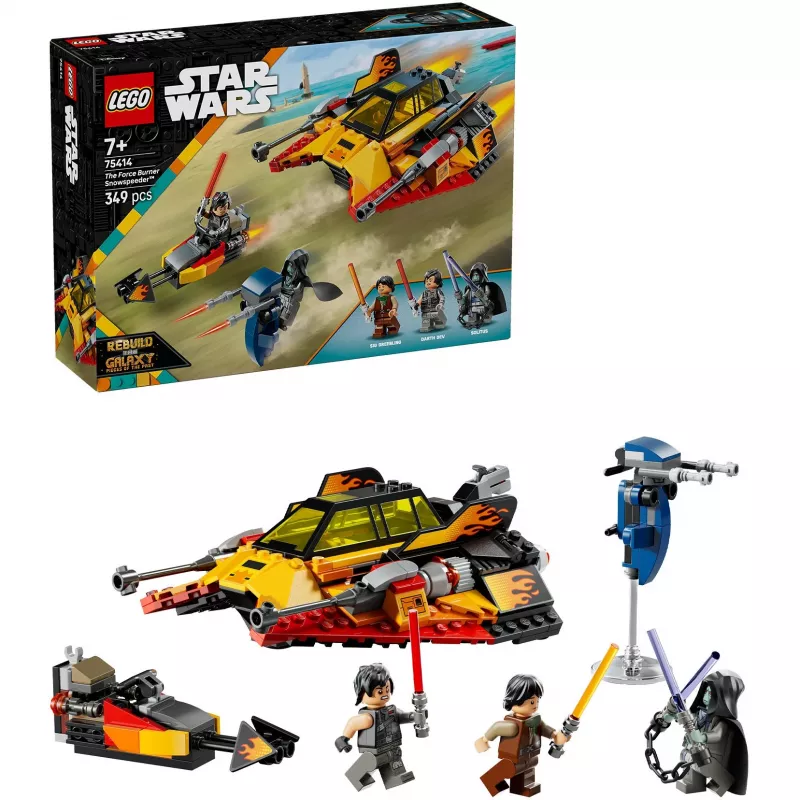 LEGO Star Wars Flame Speeder 75414 Schneefahrzeug-Set – 349 Teile, 3 Minifiguren, Alter 7+