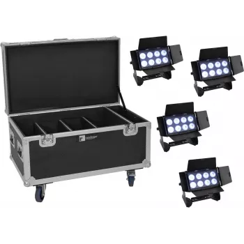 Wash-Licht-Set EUROLITE Multiflood 20001000 — 4 Scheinwerfer, je 8x10W RGBW-LEDs
