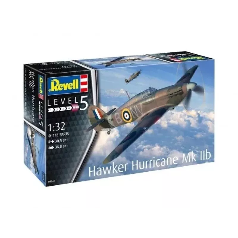 Kunststoffmodellflugzeug REVELL Hawker Hurricane MK IIB 1/32 Maßstab