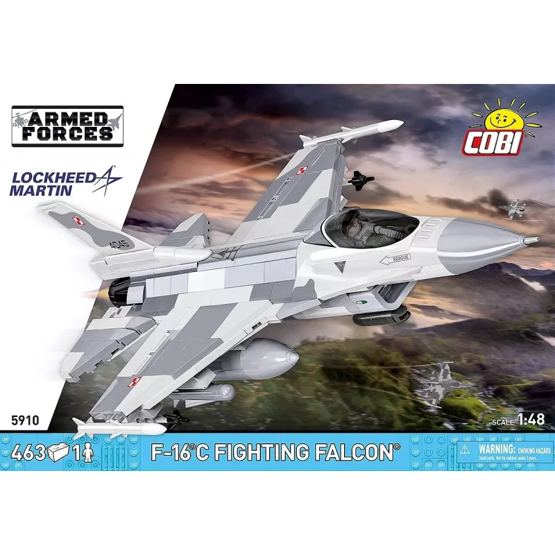 Konstruktionsset Cobi F-16C Fighting Falcon – 463 Teile, Modellbausatz im Maßstab