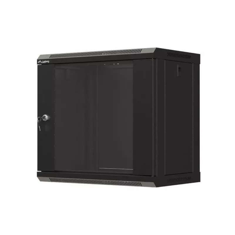 Wandmontierbares Rack LANBERG WF03-5309-10B, 9U, 500×350×540 mm, max. Belastung 60 kg, schwarz