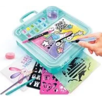 Tragbares Aquarellset mit Zubehör – Canal Toys ART012, kompakter Reisekunstkoffer mit Farben und Werkzeugen