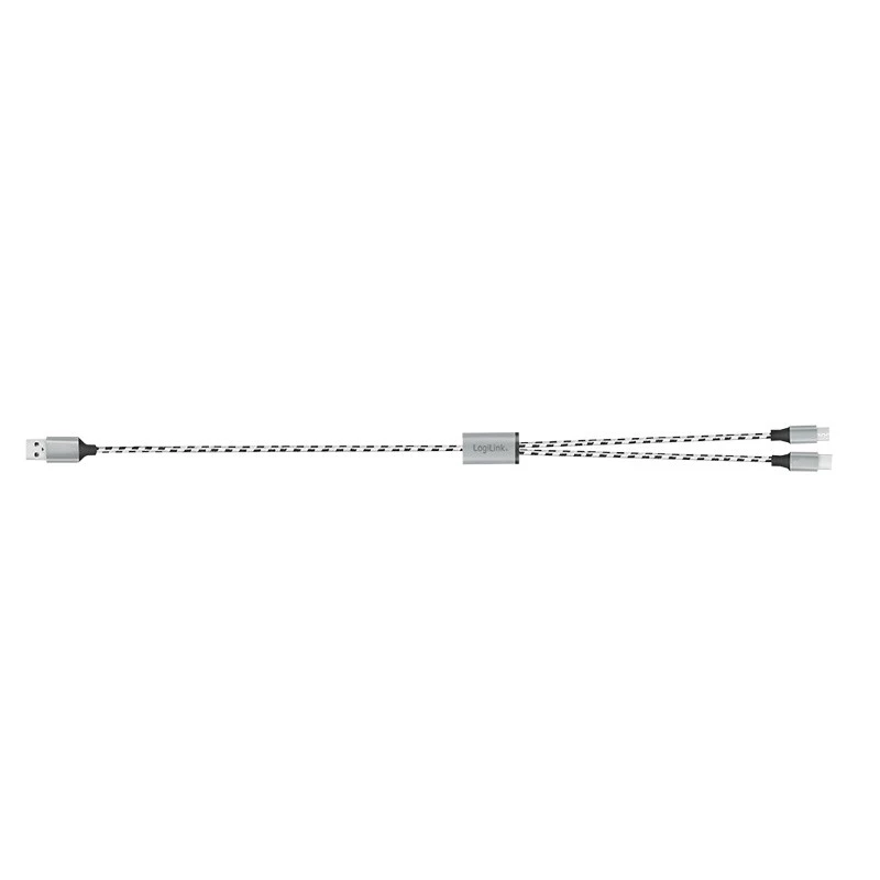 LogiLink CU0202 USB-Kabel USB 2.0 1,2 m USB A USB C/Micro-USB A Grau