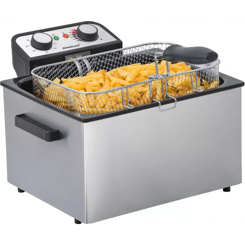 Fritteuse Steba DF 300 Double 5 L 3000 W Schwarz Edelstahl