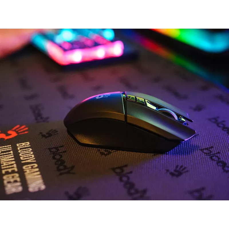 A4TECH BLOODY Maus R36 ULTRA WRLS 2.4G+USB Schwarz