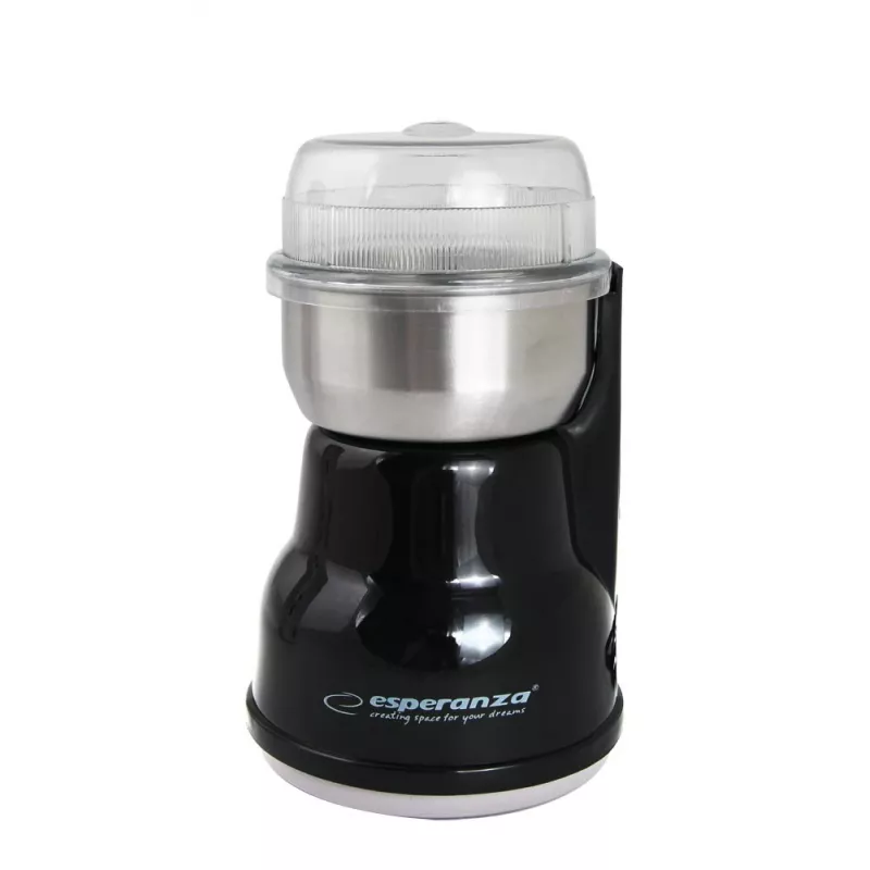 Kaffeemühle mit Schlagmesser ESPERANZA EKC002K – 160 W, 50 g Kapazität, einstellbare Einstellungen, schwarz
