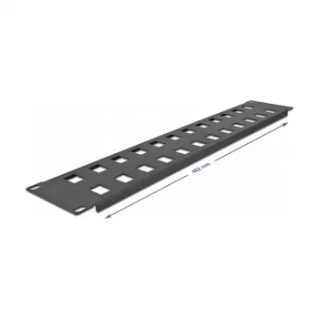 Keystone-Panel DeLOCK 19 Zoll Keystone Patch Panel 24 Port 2U schwarz