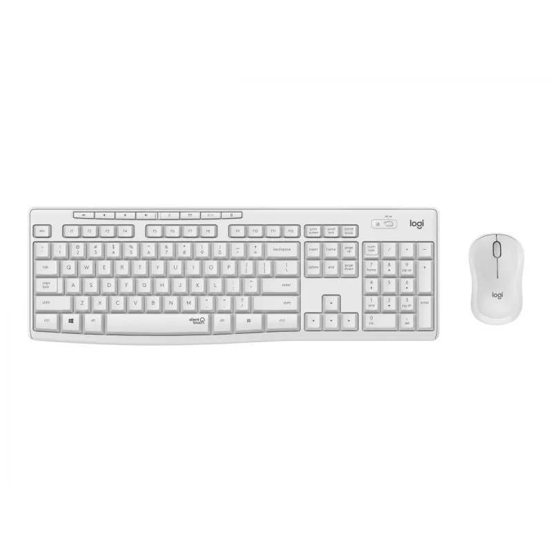 Logitech MK295 Silent - Tastatur-Maus-Set - Kabellos - 2,4 GHz - Italienisch - Cremeweiß