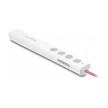 DeLOCK USB-Laser-Presenter, weiß, kabellos, USB-RF-Nano-Empfänger