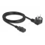 Netzkabel DELOCK 81567 CEE 7/7 (ST) 90° auf IEC C13, 2 m, 3x1,00 mm