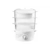 Dampfgarer Adler AD 633 3 Körbe freistehend 800 W Weiß