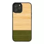 Schützende Bambus-Holz-Handyhülle von man and wood für iPhone 12 Pro Max — Forest Schwarz