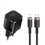 usams Ladegerät 1x USB-C T36 + Lightning PD – kompaktes PD-Ladegerät mit USB-C und Lightning