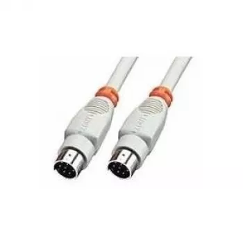 Lindy 8 Pin Mini DIN Kabel 2 m Paralleles Kabel Grau