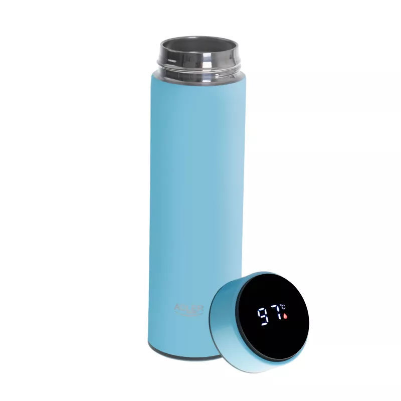 Isolierflasche Adler AD 4506BL - Thermoskanne mit LED-Temperaturanzeige, blau