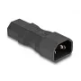 Netzadapter DeLOCK IEC 60320 C14 auf C13 Stecker und Buchse 10A gerade Schwarz