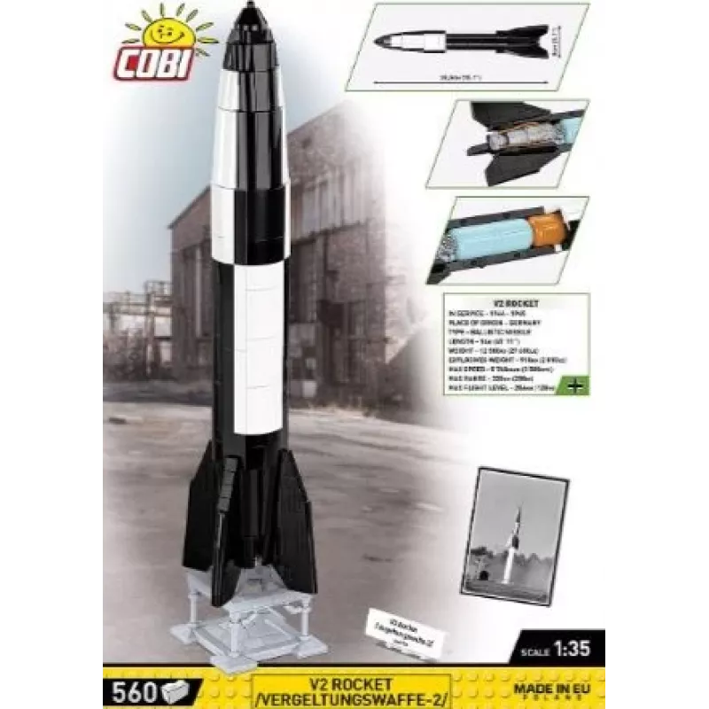 Bauset COBI V2 Rakete 560 Teile Zweiter Weltkrieg