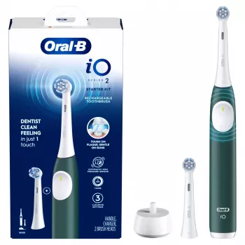 Elektrische Zahnbürste Oral‑B iO Series 2 Forest Grün Special Edition — dunkelgrün/weiß