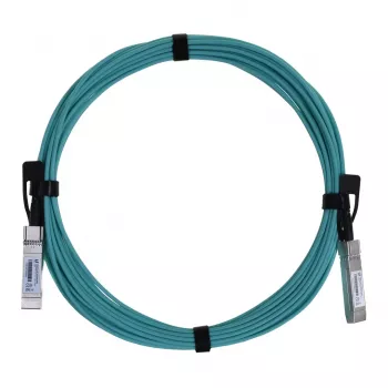 Glasfaser-/AOC-Kabel UBIQUITI UACC-AOC-SFP10-5M SFP+ zu SFP+, 10 Gbit/s, 5 m, 850 nm, PVC-Mantel, Aquamarin