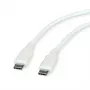 ROLINE USB 2.0 Kabel C-C ST/ST Silikon 60W 1m Weiß - Kabel - Digital/Daten (11.02.9126)