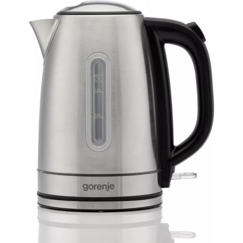Gorenje Wasserkocher | K17DS | Elektrisch | 2200 W | 1,7 L | Edelstahl | 360°-Drehsockel | Edelstahl