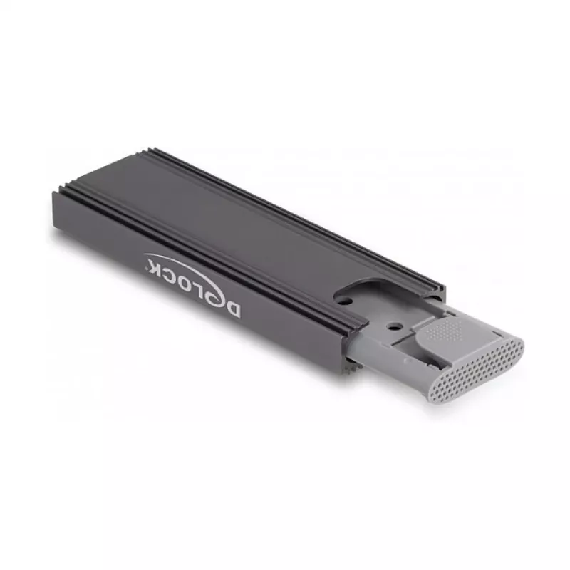 SSD-Gehäuse DeLOCK Externes USB Type-C Combo-Gehäuse für M.2 NVMe PCIe oder SATA SSD werkzeugfrei