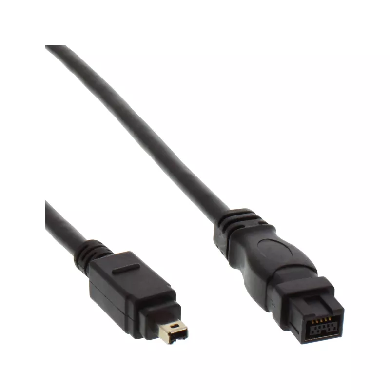 FireWire 400 auf 800 Kabel InLine 34901 1m Stecker/Stecker Schwarz