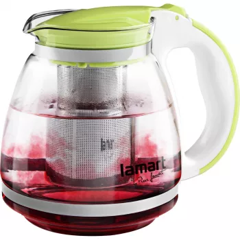 Glaskanne Lamart LT7028 grün transparent 13 cm Durchmesser 155 mm Höhe