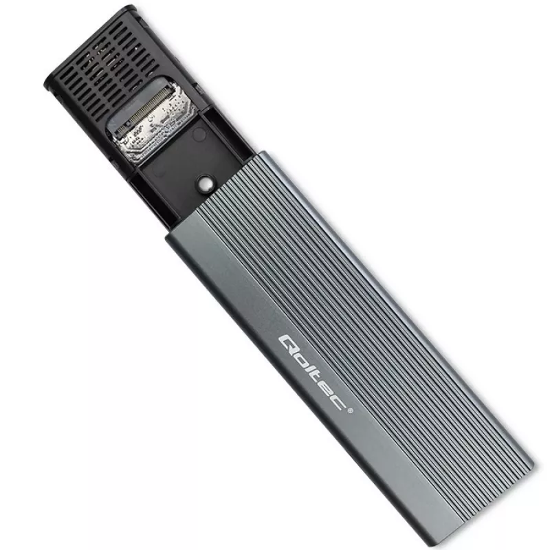 Qoltec Gehäuse für M.2-SATA-(NGFF)-SSD, USB-C