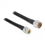 Delock Antennenverlängerungskabel N-Stecker auf N-Buchse, 10 m, Koax, Schwarz, Outdoor (13029)