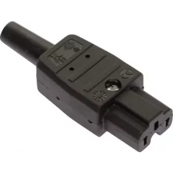 as - Schwabe Hot-Condition Gerätestecker, gerade Polzahl: 3 10 A Schwarz 62083 1 Stück (62083)