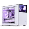 PC-Gehäuse Jonsbo D31 STD Weiß — Midi Tower, Stahl, gehärtetes Glas, Micro-ATX/ITX/DTX, 2×2,5 Zoll + 1×3,5 Zoll, GPU bis zu 400 mm, CPU-Kühler 168 mm