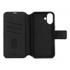 Lederhülle für iPhone 16, schwarz