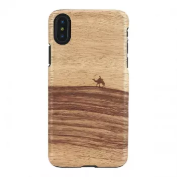 Schutzhülle MAN&WOOD für iPhone X/XS – Terra Schwarz, schützende Rückseite