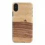 Schutzhülle MAN&WOOD für iPhone X/XS – Terra Schwarz, schützende Rückseite