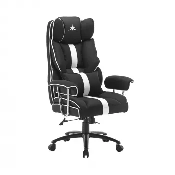 Gaming-Stuhl White Shark LE MANS schwarz/weiß ergonomisches Design