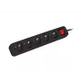 Lanberg Cable Power Strip, 5X French Outlets with Switch, Quality-Grade Copper, 1.5 m | PS1-05E-0150-BK