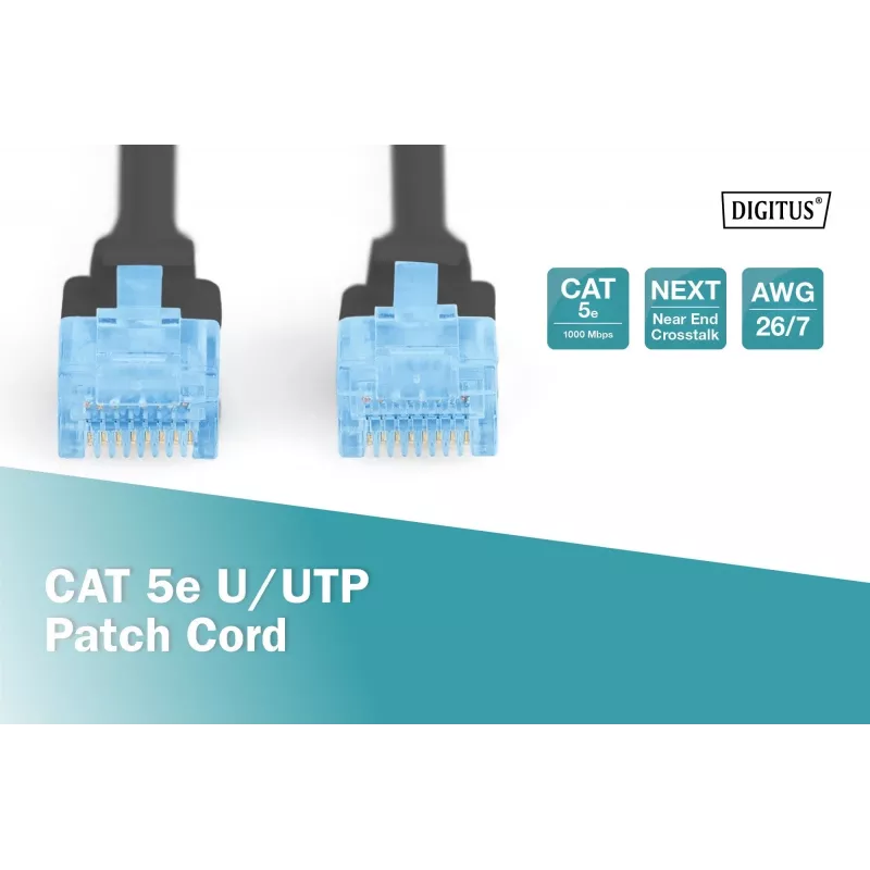 CAT 5e U-UTP Patchkabel 10m schwarz