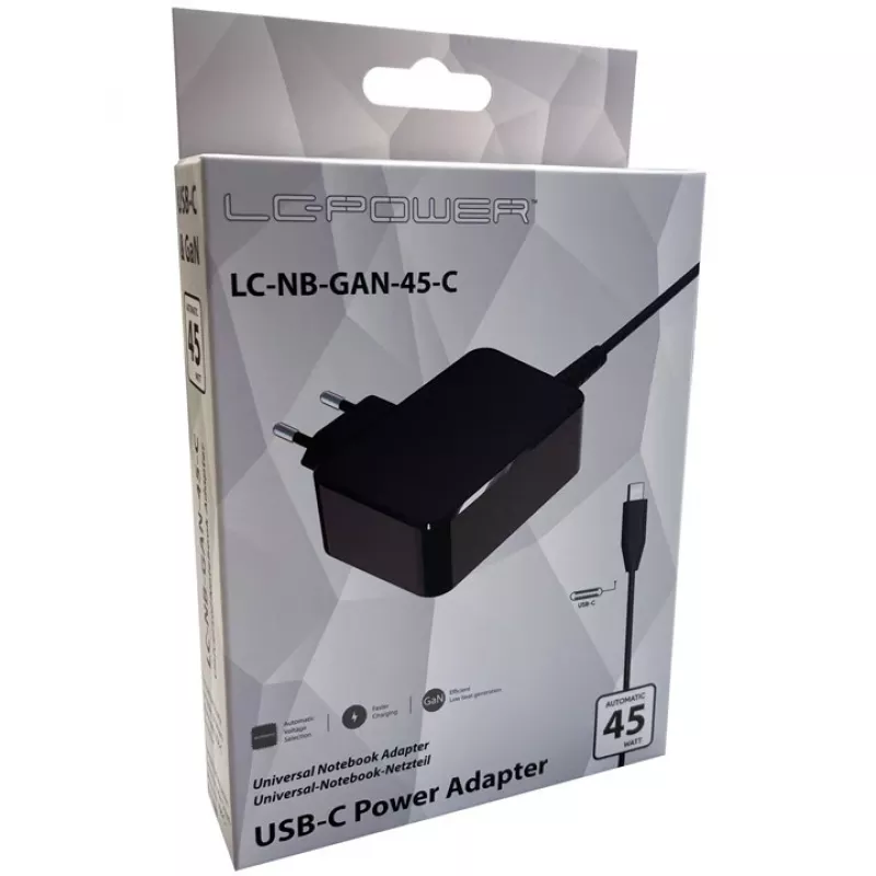 Ladegerät für den Innenbereich LC-Power LC-NB-GAN-45-C