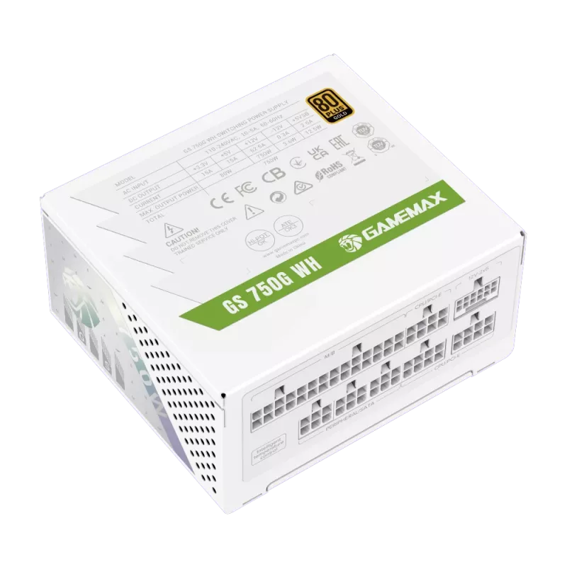 Gamemax Netzteil, 80 PLUS, Gold | GS 750G WH | 750 W