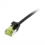 Patchkabel RJ45, CAT6A 500Mhz, 0,15m, schwarz, U/FTP, Slimline-Rundkabel d=3,8mm, TPE/LSZH (Superflex), AWG32, mit Cat.7 Rohkabel, Synergy 21 (S217310V3)