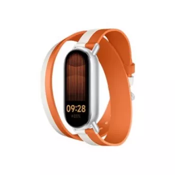 Xiaomi Dual-tone Lederarmband | 140–180 mm | Weiß und Orange | Kalbsleder, PU (innen)