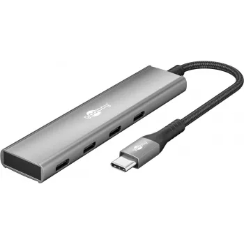 Goobay Slim 4-Port USB-Hub USB-C auf 5 Gbit/s - -Plug> 4x -Socket (76564)