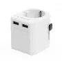Universal-Reiseadapter GEMBIRD TPA-EU2A12-01-W 12W USB-Netzteil für internationale Steckdosen