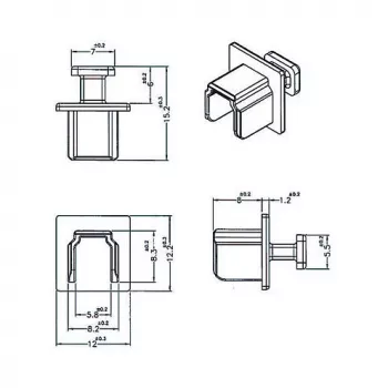 Steckdosenschutzabdeckung DELOCK 64010, Polypropylen, schwarz, 12,2×15,2×12 mm, 10er-Pack